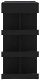 Τραπέζι Μπαρ με Ράφια Μαύρο 100x50x101,5 εκ. από Μοριοσανίδα - Μαύρο