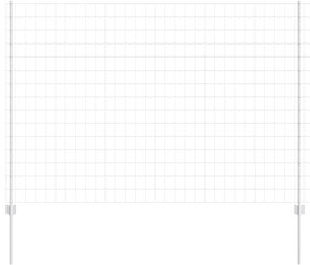 Τείχος και Πόστ Ασημί 1,6 x 10 m Ατσάλι