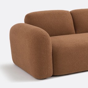 Γωνιακός καναπές με μπουκλέ ύφασμα, Danilo