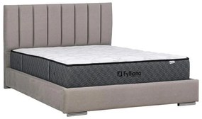 Επενδυμένο Κρεβάτι Udine Fylliana Μπέζ Διπλό 160x200 εκ. 167x214x115 εκ.