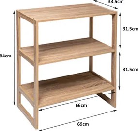 Ραφιέρα Δαπέδου 3 Θέσεων (69x33.5x84) F-V Stackable 181222