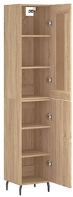 vidaXL Μπουφές Sonoma δρυς 34,5 x 34 x 180 εκ. από Επεξεργασμένο Ξύλο