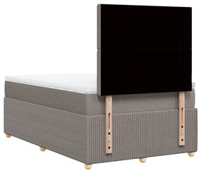 ΚΡΕΒΑΤΙ BOXSPRING ΜΕ ΣΤΡΩΜΑ TAUPE 120X190 ΕΚ. ΥΦΑΣΜΑΤΙΝΟ 3292013