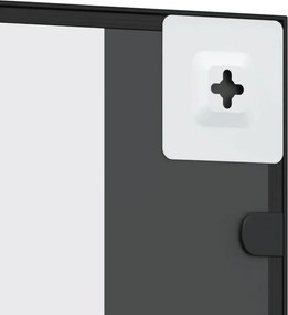 vidaXL Καθρέφτης Ορθογώνιος Μαύρος 40 x 80 εκ. από Σίδερο