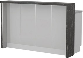 Πάγκος νησίδας Modena-Μήκος: 160 εκ.-Γκρι ανοιχτό-Black Stone