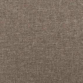 vidaXL Κρεβάτι Boxspring με Στρώμα Taupe 120x190 εκ. Υφασμάτινο