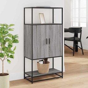 Highboard Grey Sonoma Κατασκευασμένο ξύλο και μέταλλο - Γκρι