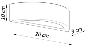 Sollux Φωτιστικό τοίχου λευκό κεραμικό ATENA 20,Ε27 1xmax 15W LED