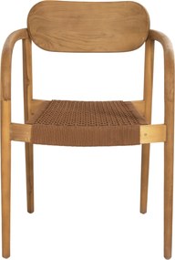 ΠΟΛΥΘΡΟΝΑ OSLO HM9636.01 ΞΥΛΟ TEAK ΦΥΣΙΚΟ &amp; ΣΧΟΙΝΙ--B’ΔΙΑΛΟΓΗΣ 55x54x80Y εκ.