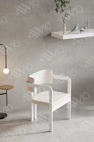 Stewehome λευκό Κομψή καρέκλα 1 Κουζίνα και τραπεζαρία 45x48x75 cm