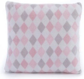 ΜΑΞΙΛΑΡΙ FLEECE ΠΟΛ.SWEET RHOMBUS 35X35 - 35X35 - PINK 5205495590189