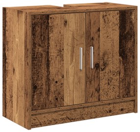 vidaXL Ντουλάπι Νιπτήρα Παλιό Ξύλο 63x29x55 εκ. Συμπαγές Ξύλο