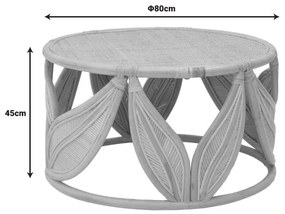 Σαλόνι Relmine-Siderty σετ 3τεμ rattan σε φυσική απόχρωση 80x80x45 εκ.
