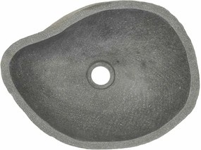 vidaXL Νιπτήρας River Stone Οβάλ (37-46)x(29-36) εκ.