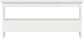 vidaXL Παγκάκι Χολ Λευκό 100 x 28 x 45 εκ. από Μασίφ Ξύλο Πεύκου