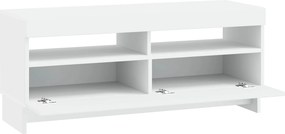 vidaXL Ντουλάπα LED Τηλεόρασης Λευκό Επεξεργασμένο Ξύλο