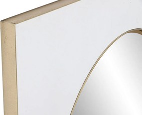 Τοίχο καθρέφτη Home ESPRIT Λευκό Χρυσό Σίδερο Καθρέφτης 100 x 4 x 100 cm