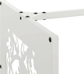vidaXL Ράφι Καυσόξυλων Λευκό 40x40x40 εκ. Χάλυβας ψυχρής έλασης
