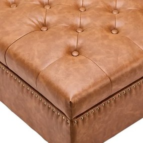 VEVOR 31 in Square Leather Ottoman with Storage Coffee Table for Living Room