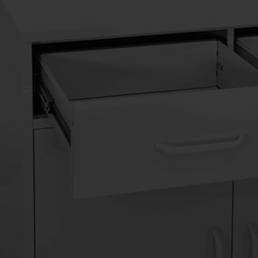 vidaXL Ντουλάπι Αποθήκευσης Ανθρακί 80 x 35 x 101,5 εκ. από Ατσάλι