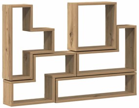 vidaXL Κύβος Τοίχου artisan δρυς 96 x 12 x 64 εκ. Επεξεργασμένο ξύλο