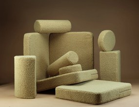 Καναπες Settee Υφασμα Μπουκλε Ανοιχτό Πράσινο