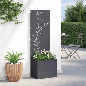VidaXL Οθόνη Ιδιωτικότητας Κήπου Floral Ανθρακί 50 x 32 x 150 εκ