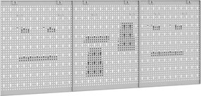 vidaXL Πάνελ Τοίχου Εργαλείων 3 pcs Γκρι 150 x 1 x 60 εκ