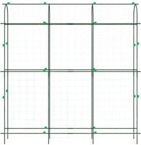 vidaXL Καφασωτό Κήπου Αναρ. Φυτά Πλαίσιο U 181x31x182,5 εκ. Ατσάλι