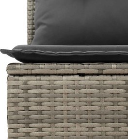 vidaXL Σετ Καναπέ Κήπου με μαξιλάρι 10 pcs Γκρι