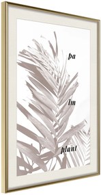 Αφίσα - Beige Palm - 30x45 - Χρυσό - Με πασπαρτού