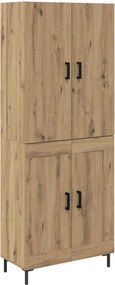 vidaXL Highboard Artisan Oak 69,5 x 34 x 180 εκ. Επεξεργασμένο Ξύλο