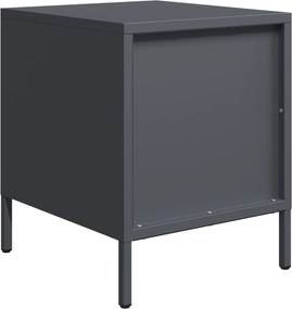 vidaXL Κομοδίνο Ανθρακί 35x39x43,5 εκ. από Χάλυβα
