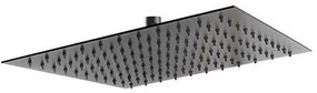 Κεφαλή Ντους Τετράγωνη Slim DSN08BL 30x30cm Black Ferro Stainless Steel