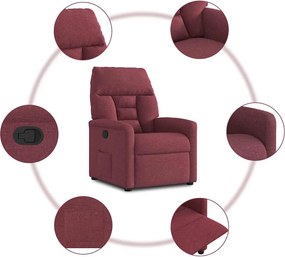 vidaXL Πολυθρόνα Ανακλινόμενη Μπορντό Υφασμάτινη