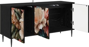 vidaXL Ντουλάπι TV BORNE 102 x 33 x 51 εκ Μαύρη Δρυς