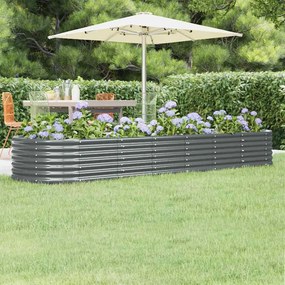 vidaXL Ζαρντινιέρα Ανθρακί 296x80x36 εκ Γαλβανισμένος χάλυβας