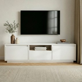Έπιπλο Τηλεόρασης Φυσικό Λευκό PASE 160x30x42