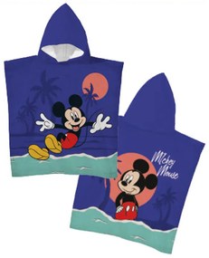 Παιδικό Πόντσο Microfiber Mickey - 55 x 110 cm - Μπλε - Borea