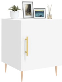 vidaXL Κομοδίνα 2 τεμ. Λευκά 40 x 40 x 50 εκ. από Επεξεργασμένο Ξύλο