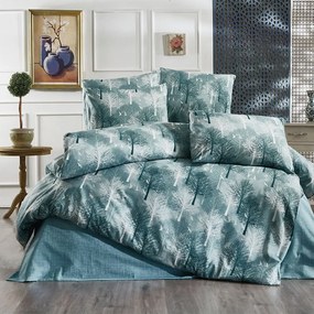 Σεντόνια Forest 313 (Σετ 4τμχ) Petrol DimCol Queen Size 220x240cm Cotton-Polyester