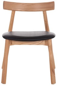 KΑΡΕΚΛΑ ΤΡΑΠΕΖΑΡΙΑΣ SEKAN HM18245.04 RUBBERWOOD-ΜΑΥΡΟ PU 60x54x72Υεκ