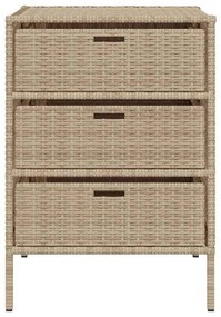 vidaXL Ντουλάπι Αποθήκευσης Κήπου Beige 55x59x80 εκ. Συνθετικό Ρατάν