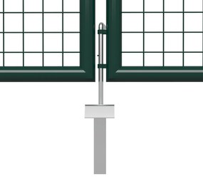 vidaXL Πόρτα Κήπου Πράσινη 500x100 εκ. από Ατσάλι