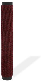 Πατάκι Απορροφητικό Σκόνης Ορθογώνιο Κόκκινο 90x150 εκ Θυσανωτό - Κόκκινο