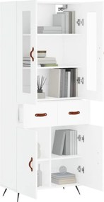 vidaXL Ντουλάπι Λευκό 69,5x34x180 εκ. από Επεξεργασμένο Ξύλο