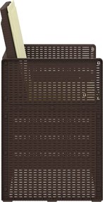 vidaXL Καρέκλες Εστιατορίου Κήπου 2 pcs Καφέ και Κρεμ PP