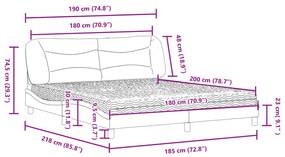 ΚΡΕΒΑΤΙ ΣΚΟΥΡΟ ΚΑΦΕ 180X200 ΕΚ ΥΦΑΣΜΑΤΙΝΟ 3208551