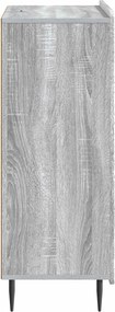 vidaXL Πλαϊνό γραφείο Γκρι Sonoma 66 x 34,5 x 91,5 εκ