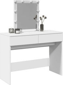 vidaXL Μπουντουάρ με LED Λευκό 100x40x130 εκ.